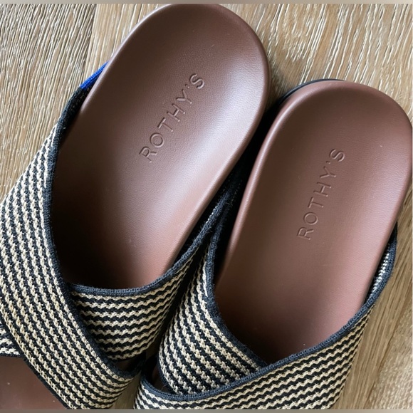 Rothy's The Weekend Slide Hemp Sandals Toffee Sustainable - Picture 5 of 12